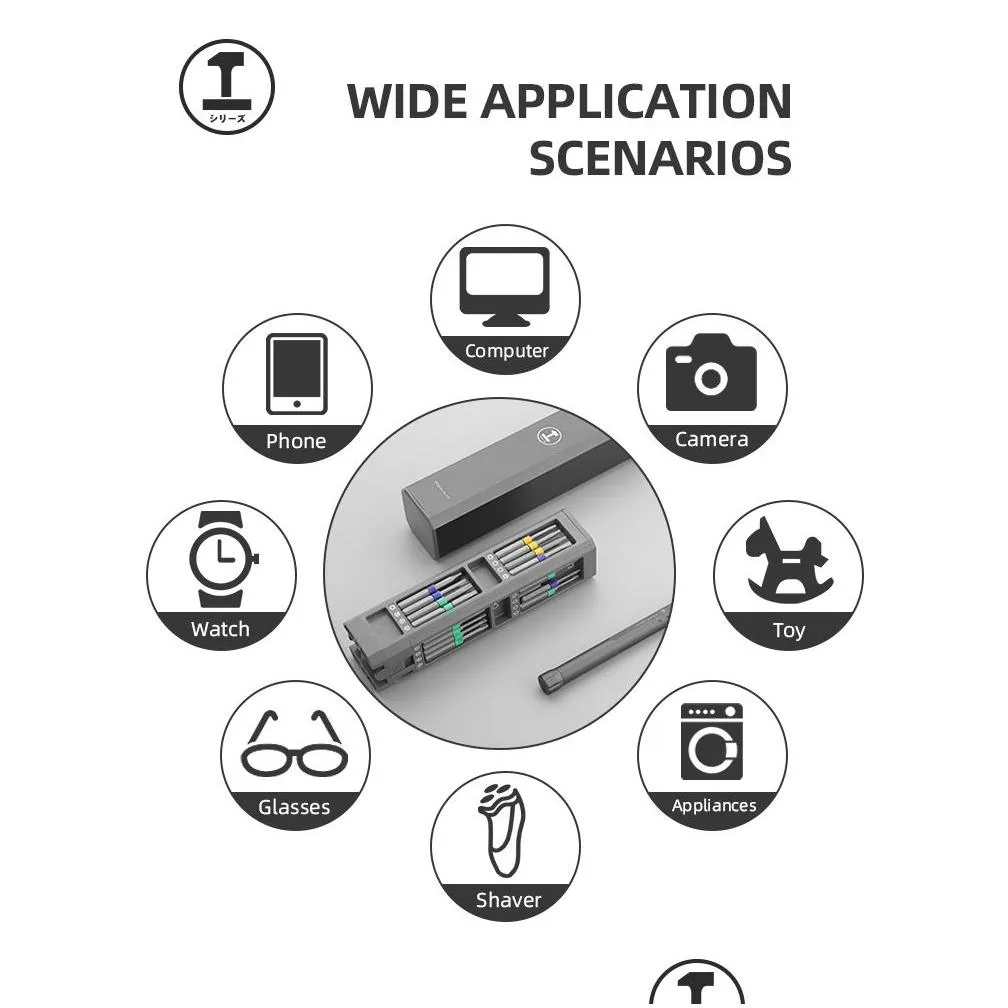 screwdriver kit 30 40 44 precision magnetic bits dismountable screw driver set mini tool case for smart home pc phone repair 220428