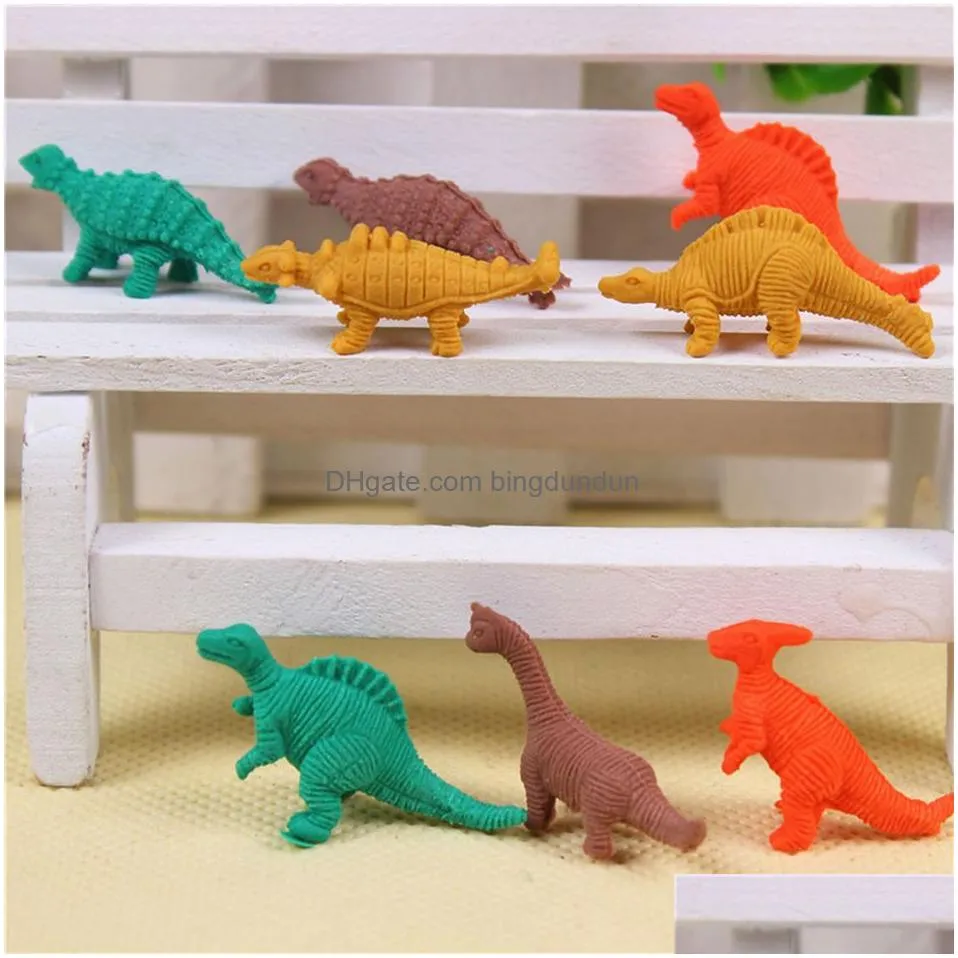 students animal erasers for kid stationary gift novelty dinosaur egg pencil rubber eraser great gift shipping
