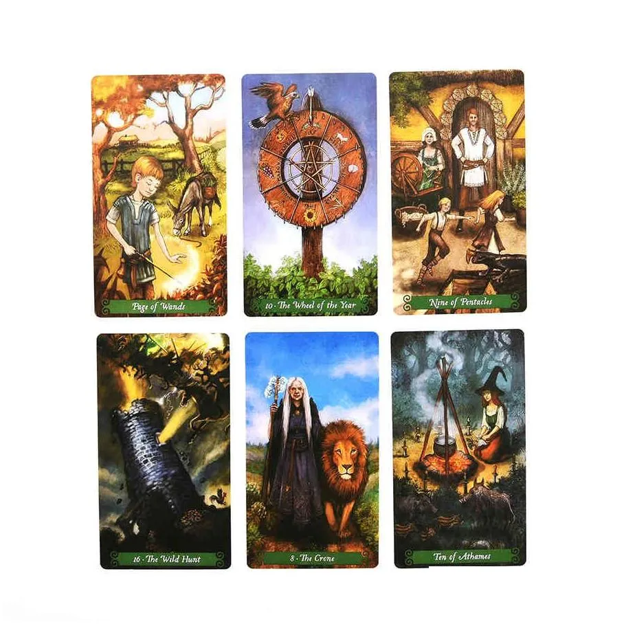 the green witch tarot 78 cards deck witchcraft series 8 moura esoteric llewellyn stock aeclectic crisp divination