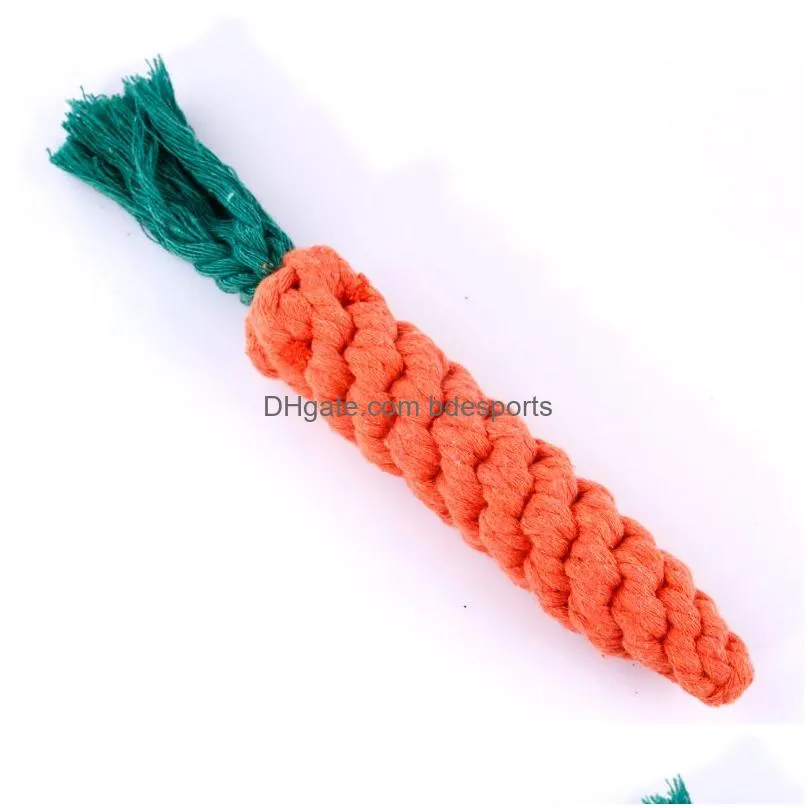 carrot knot chew toys cat dog cotton carrot rope pet molar toys cat dog double knot rope chew toys