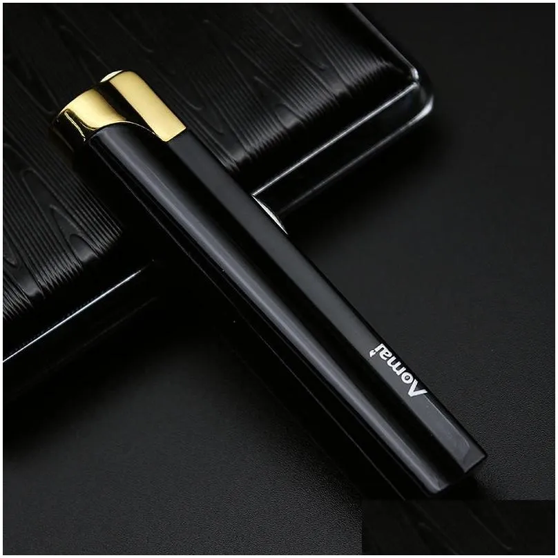  arrival genuine aomai compact  butane lighter torch grinding wheel fire straight lighters cigarette lighter special cigarette