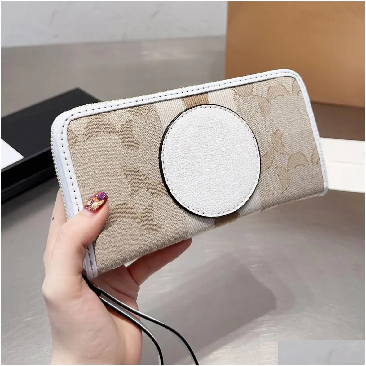 c letter designer wallet purse mens designer bag luxury wallets zipper coin purses card holder clip fashion classic c pattern