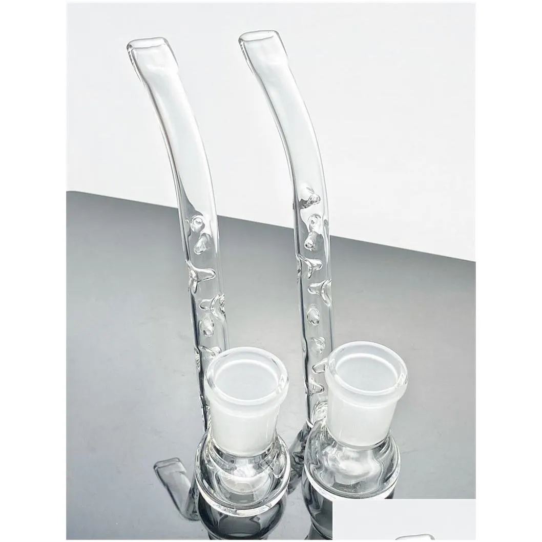 18mm glass hookah bong bent female arc adapter concave flat mouth with j hook type water gun3812709