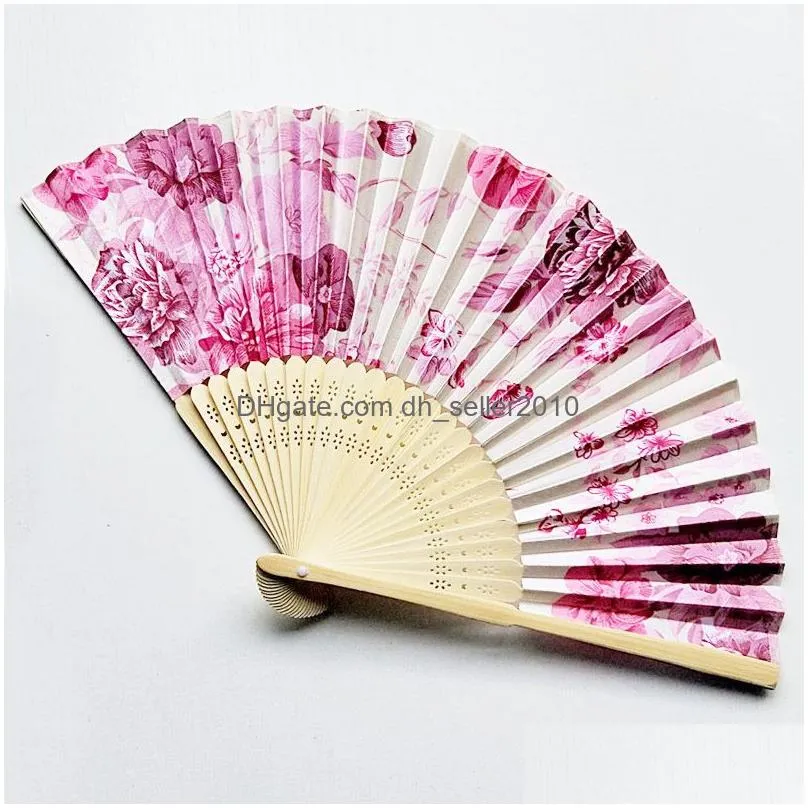 chinese japanese silk bamboo folding fan multi styles summer festival party wedding gift