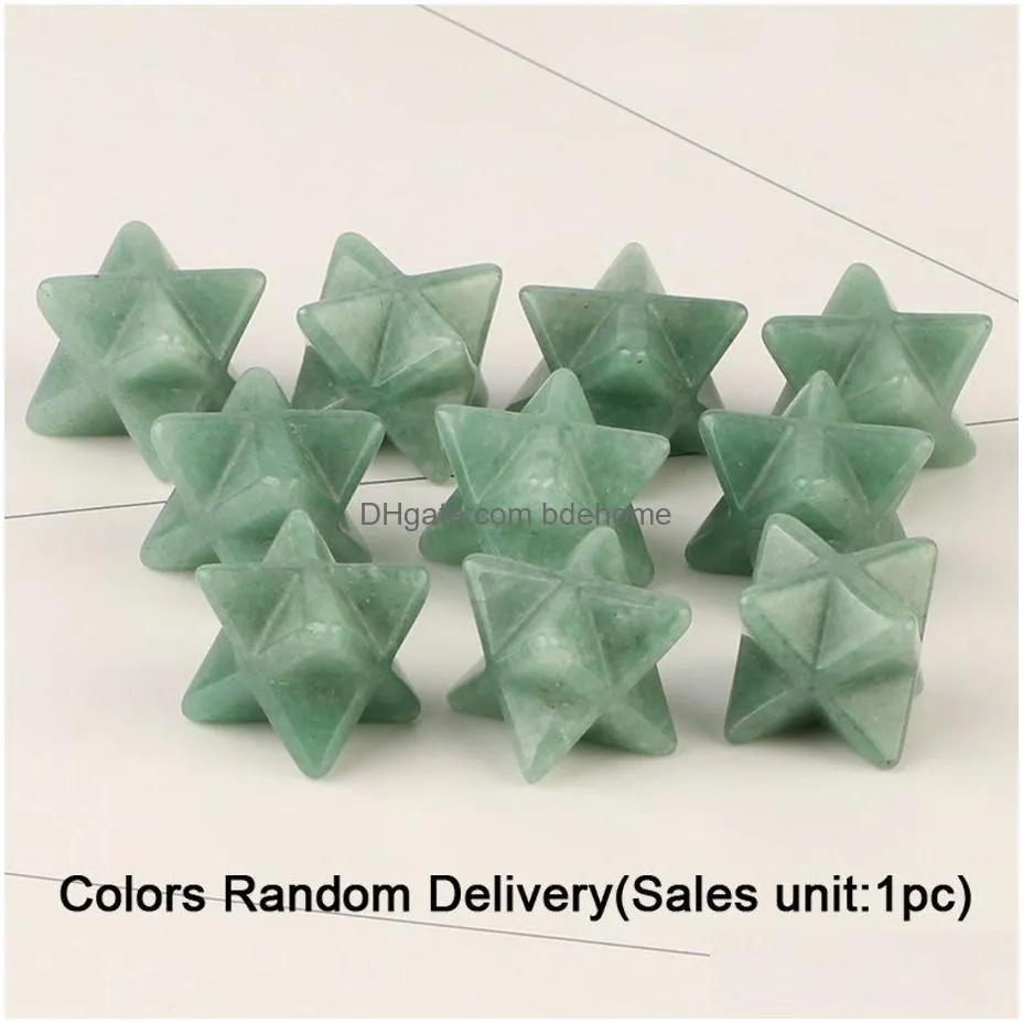 six-pointed stars shape crystal merkaba natural stone diy jewelry chakra wiccan reiki healing energy protection decoration gift