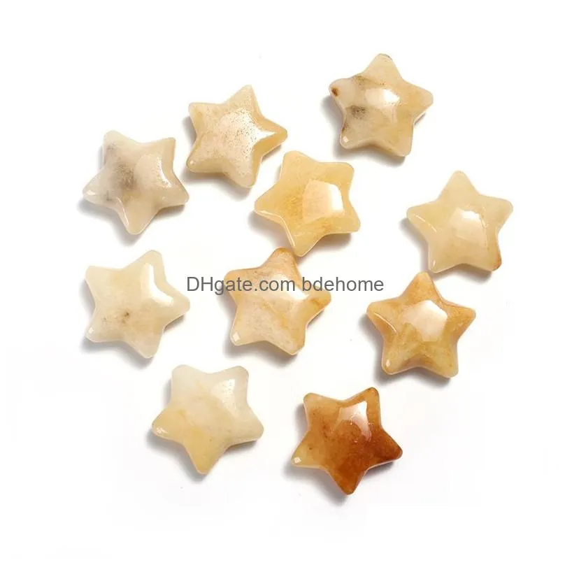 natural stone crystal five-pointed star ornaments quartz healing crystals energy reiki gem craft hand pieces living room decoration