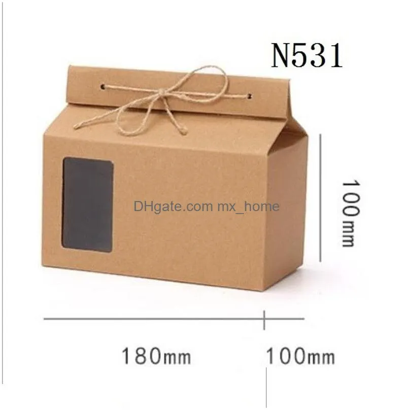 tea packaging box cardboard kraft paper folded food nut container food storage standing up packing bags gift wrap