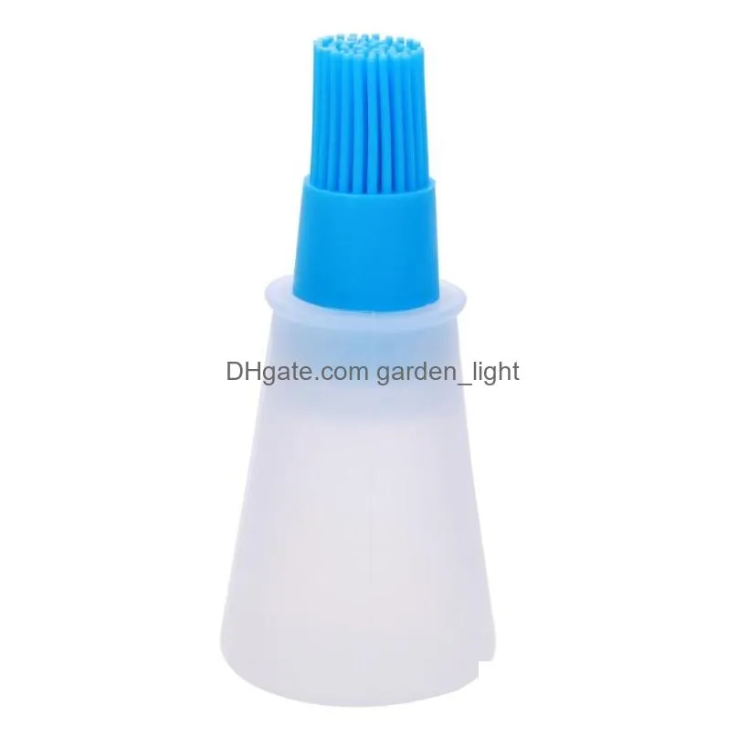 creative silicone barbecue oil bottle brush heat resisting silicone bbq cleaning basting oil brush useful and convenient 