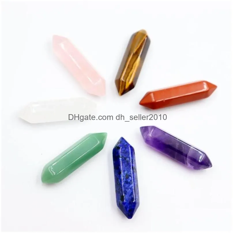 7 chakra box set reiki natural stone crystal stones polishing amethyst rose quartz yoga energy bead chakra healing decoration 8x32mm