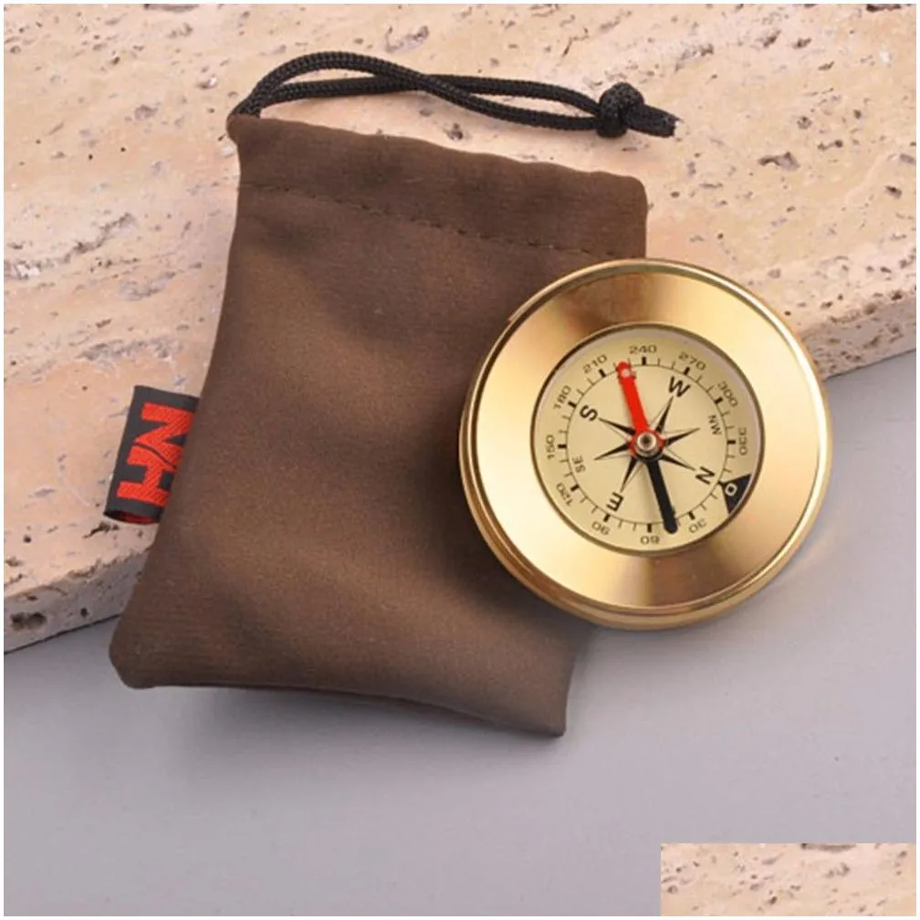 nh traditional compass copper metal shell direction guide antique camping hiking round