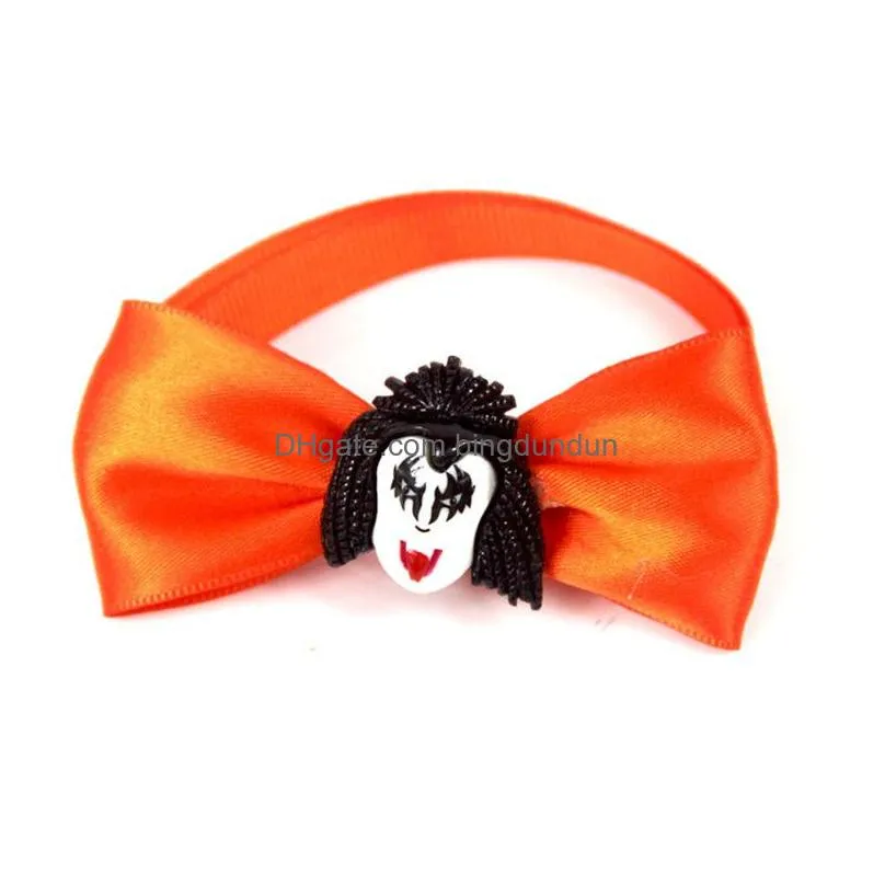 halloween pet bow tie pets dogs cats pumpkin ghost witch collar bowknot tie holiday grooming supplies