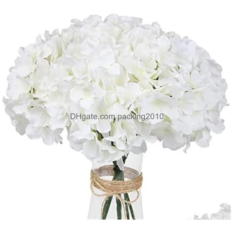 artificial hydrangeas with 23cm stems 54 petals realistic silk hydrangea fake flowers for wedding home office party cafe arches