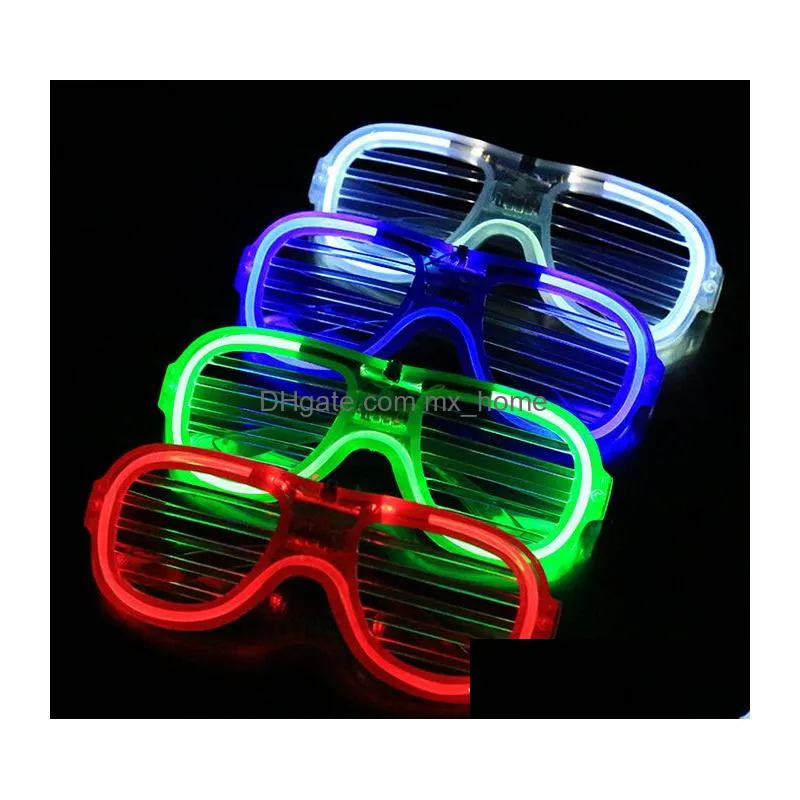 fashion led light glasses flashing shutters shape glasses led flash glasses sunglasses dances party supplies festival decoration