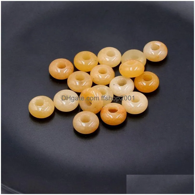 5x10mm natural stone crystal beads loose big hole charms pendants shape for necklace jewelry making diy gift women