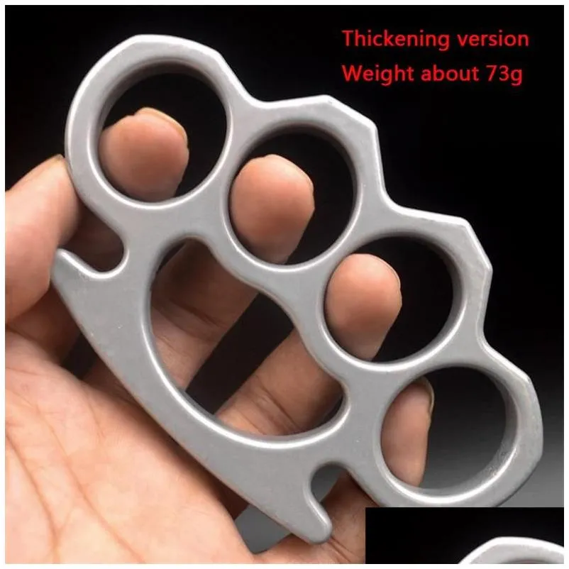 thickened metal finger tiger safety defense brass knuckle duster self-defense equipment bracelet pocket edc tool5236247h