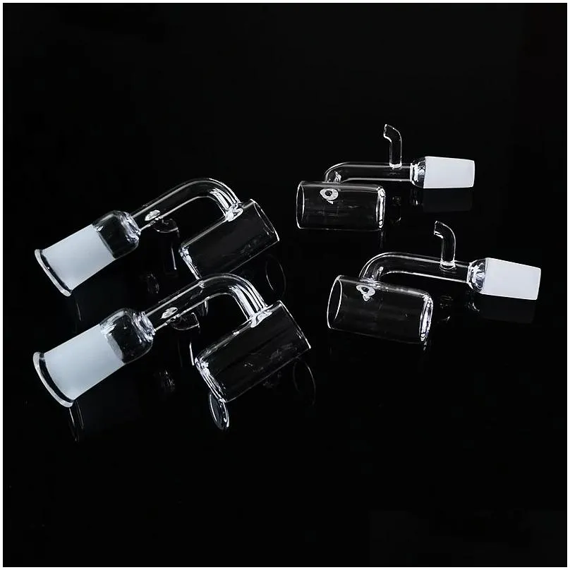 clear 10mm 14mm 18mm female male 90ﾰ quartz enail smoking accessories glass banger fit 20mm coil dab oil rigs dhs gqn01-06