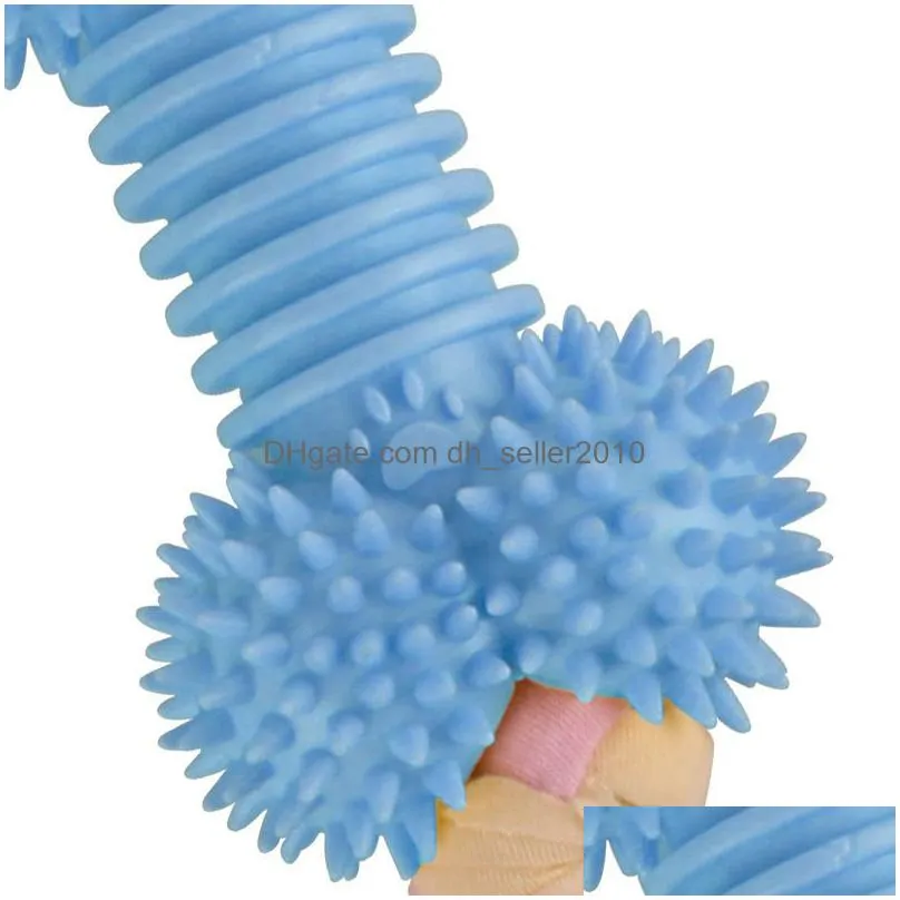 pet cotton knot rope dog molar stick bone type bite resistant puppy interactive tpr training cleaning teeth bite toys