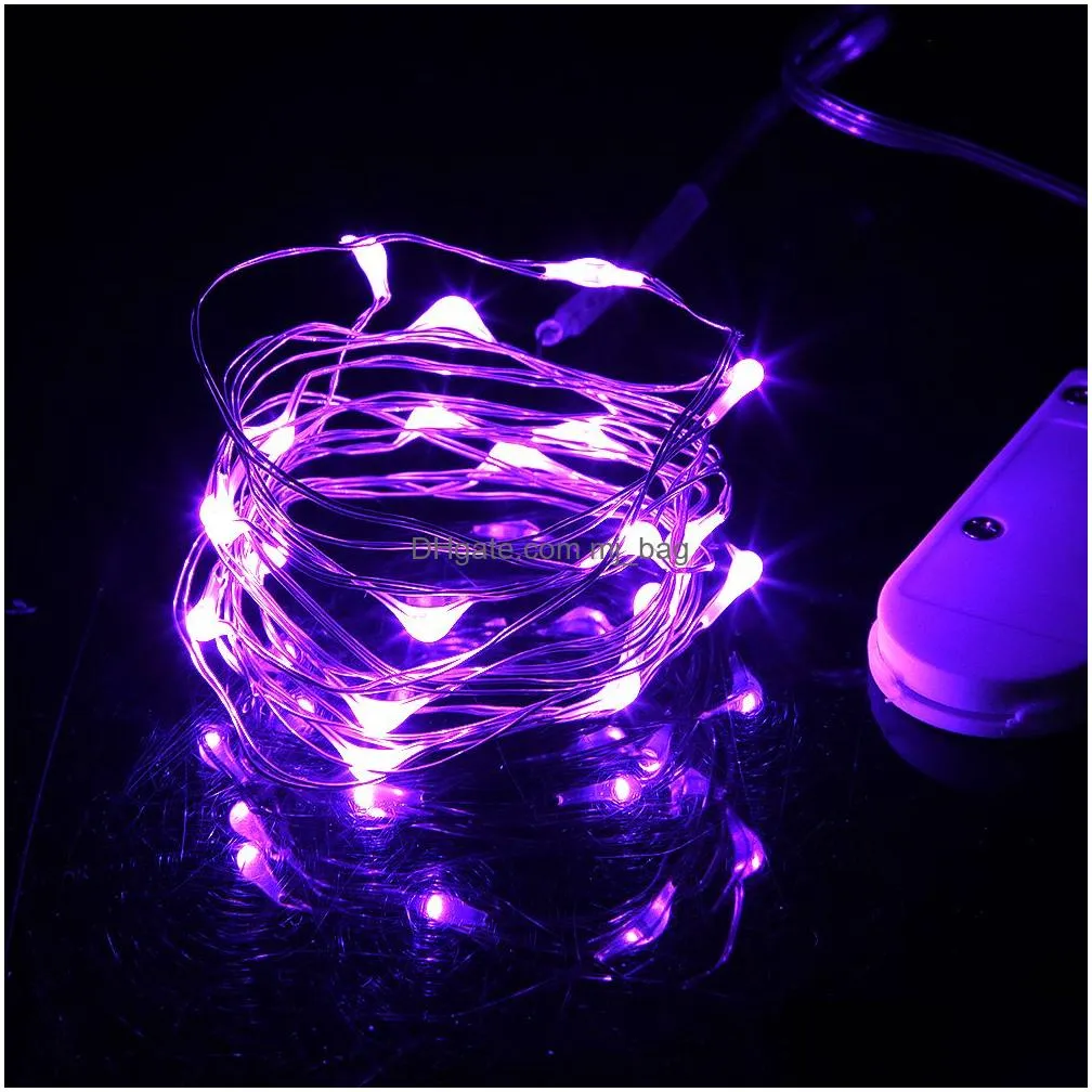 led string lights 2m  5m copper wire fairy light christmas wedding party decoration powered by battery usb led strip lamp