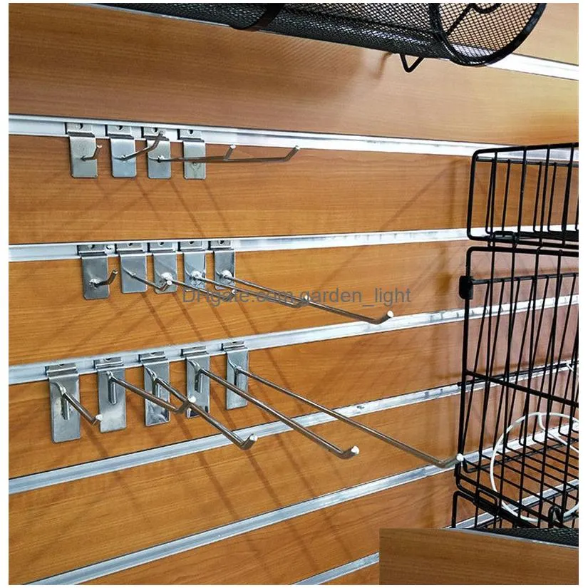 slotted hook goods shelves shop store slatwall single hook 4 size supermarket display fitting prong hanger
