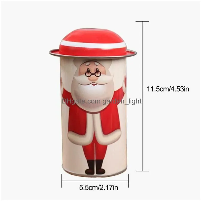 christmas candy tin box merry xmas santa claus snowman pattern snack candy storage boxes children sweets gift happy year home
