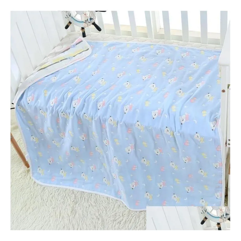  6 layer genuine baby blanket baby swaddle 100% cotton 80x envelope wrap born super soft kids bedding diaper ltb-8605 lj201014