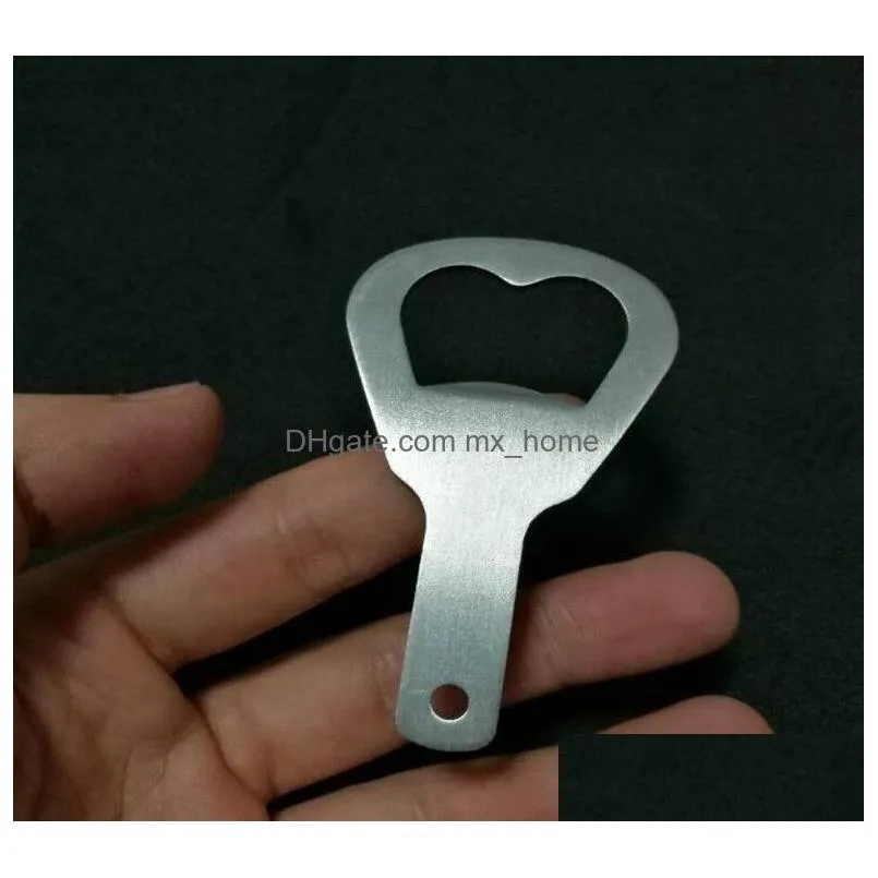 stainless steel bottle opener part with countersunk holes round shaped metal strong polished bottle opener insert parts