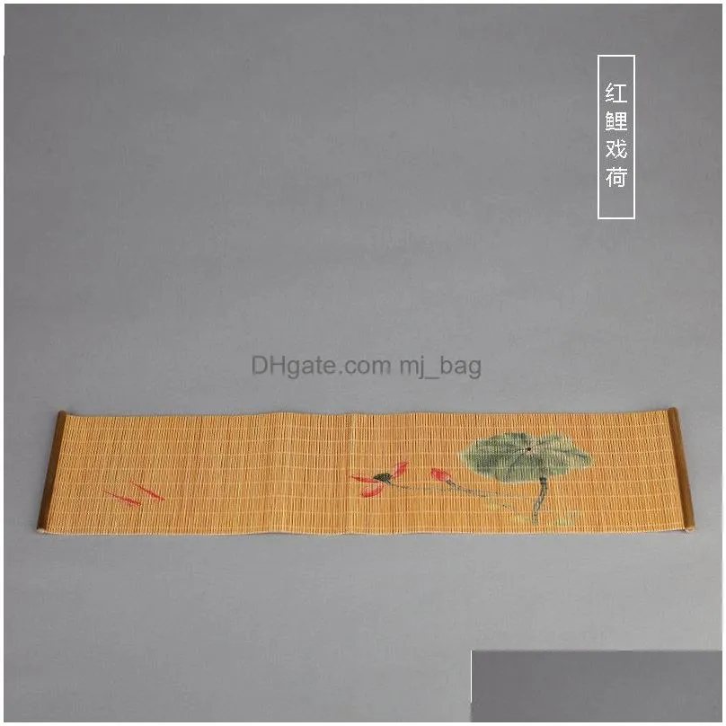 bamboo tea runner chinese japanese zen bamboo weave tea mats table runners curtains tea ceremony accessories