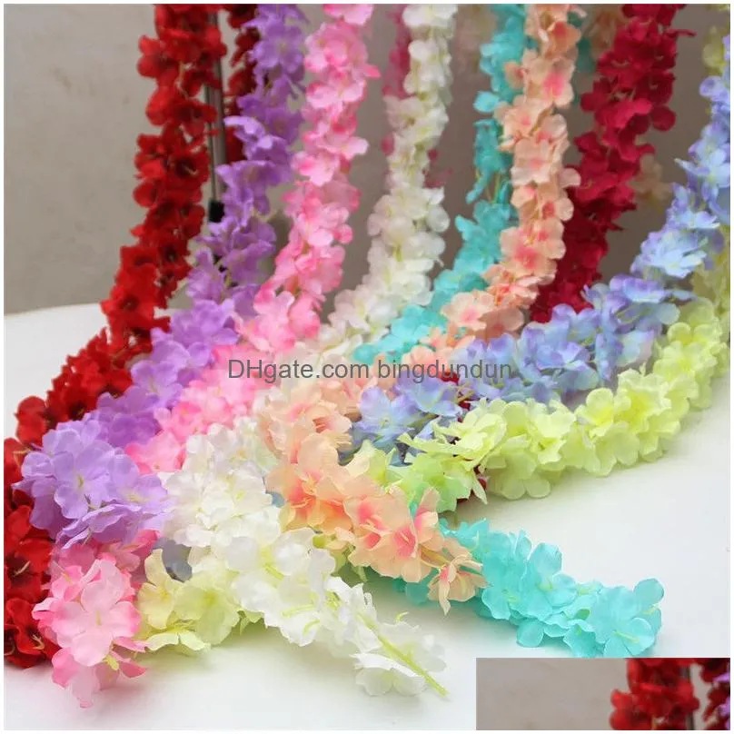 wisteria flower vine 33cm home garden wall hanging diy rattan for hotel holiday wedding party decoration