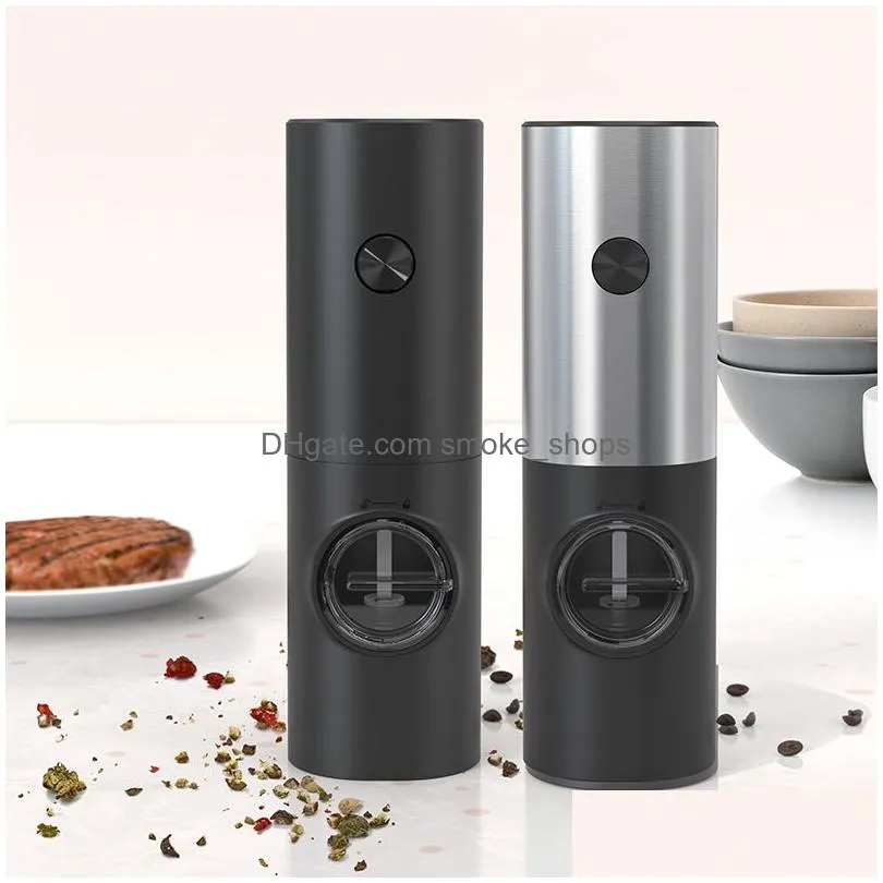 gravity electric salt pepper grinder kitchen automatic grinder battery operated adjustable mill coarseness