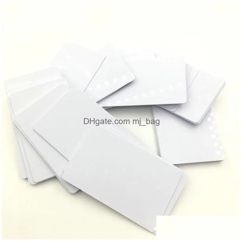 printable blank sublimation pvc card plastic white id business card for promotion gift name cards party desk number tag