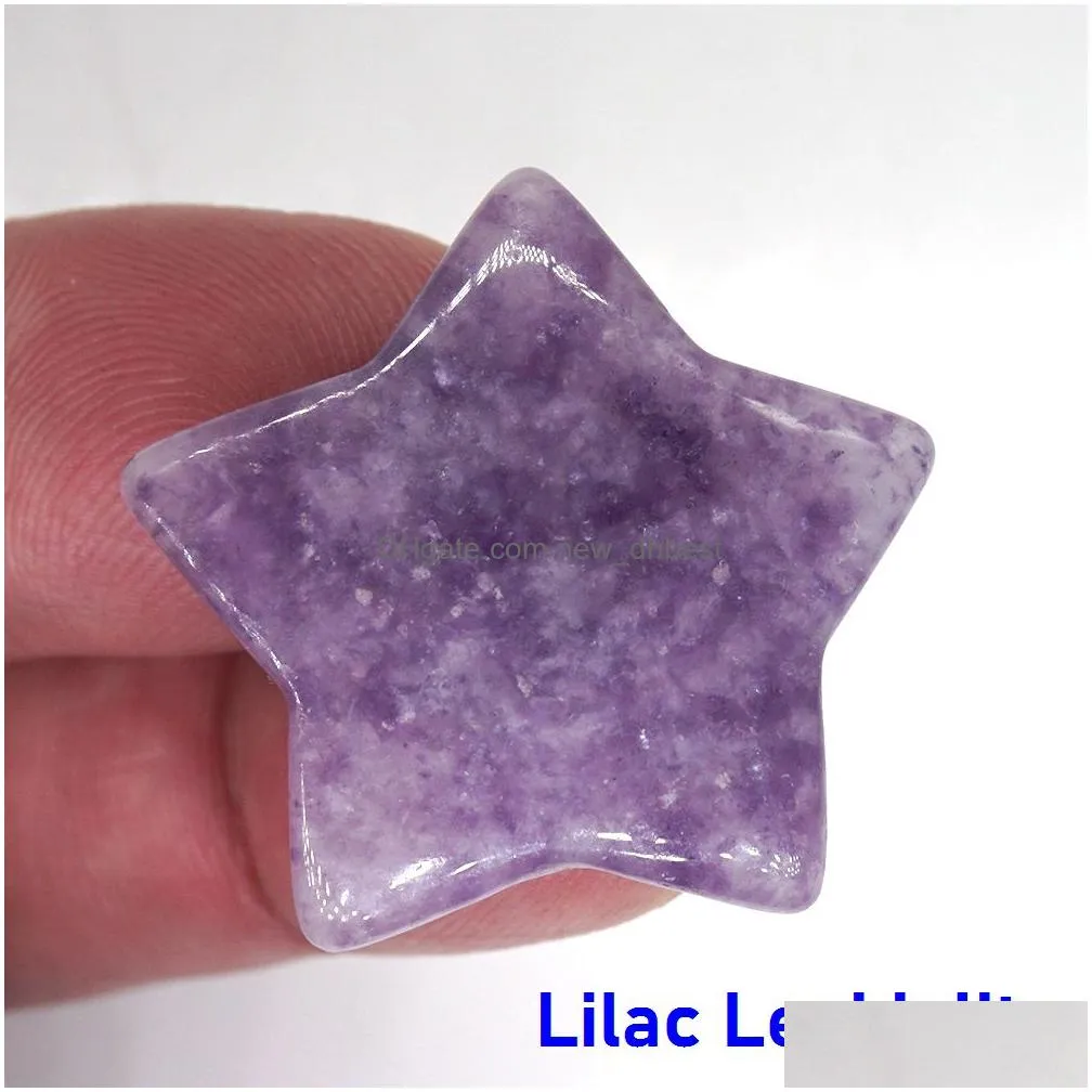 3cm mini star statue ornament natural stone crystal carving home decoration crystals polishing gem healing jewelry