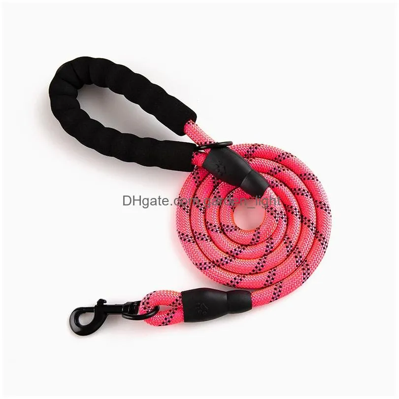 nylon reflective dog leashes outdoor running training strong traction rope for puppy 1.5meters pet dogs durable leash