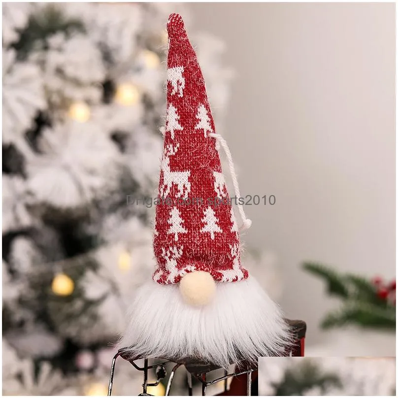 christmas light up gnomes elf handmade swedish tomte gnomes ornaments 5 color plush doll xmas hanging decoration pendants