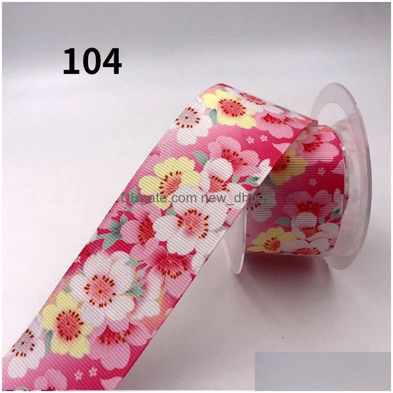 50 yards/roll grosgrain ribbons handmade diy hair bow material birthday wedding party hair decoration 20 patterns