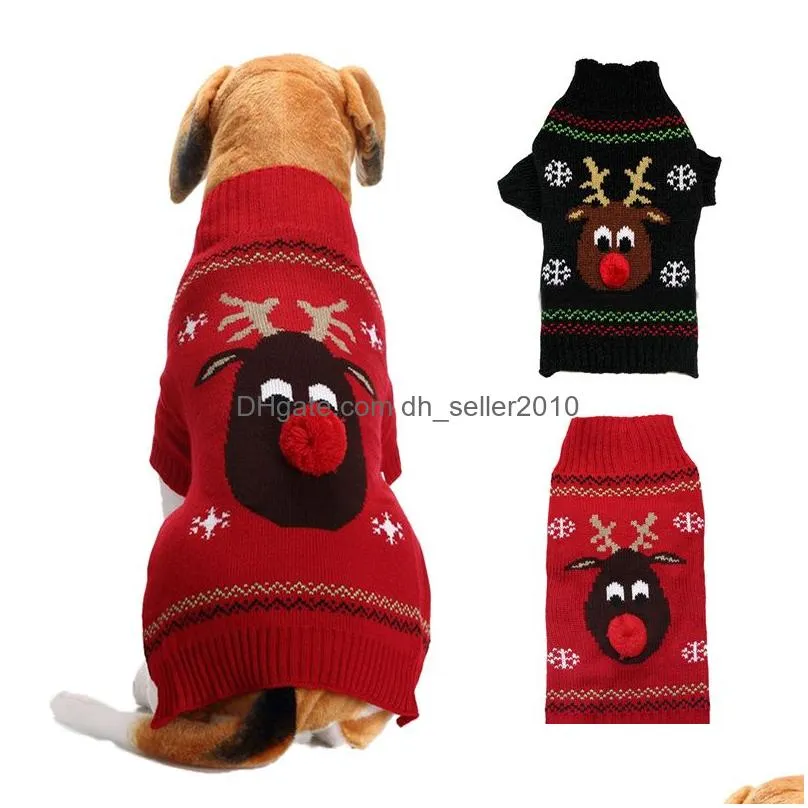 knitted christmas dog apparel sweater vest for cats dogs puppys warm winter spring pet coat xxs-xxl