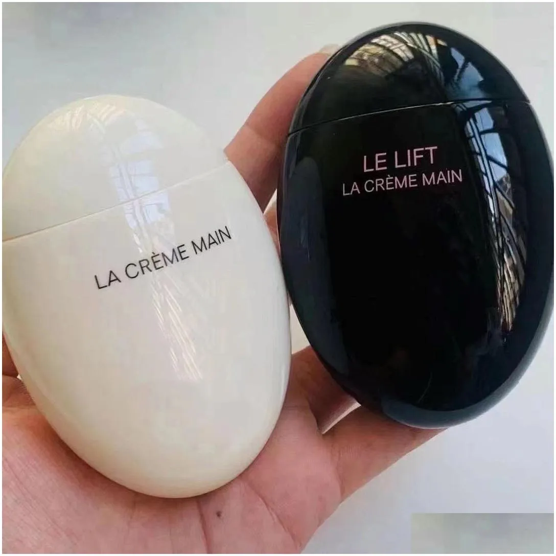 top quality brand le lift hand cream 50ml la creme main black egg white egg hands cream skin care
