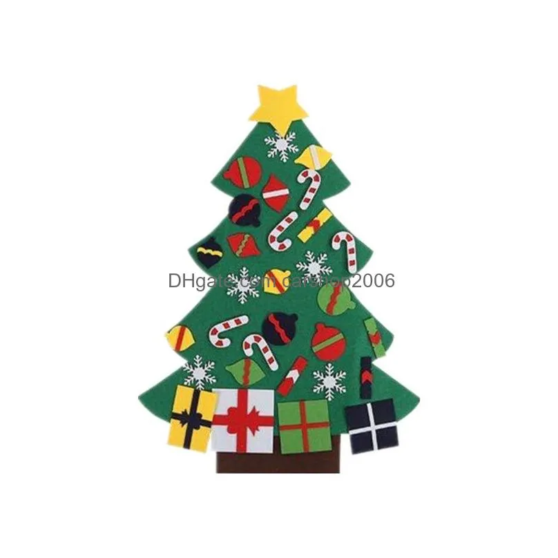 felt christmas tree diy felt handwork christmas tree kids toys gift artificial christmas tree wall decoration baby educational gift