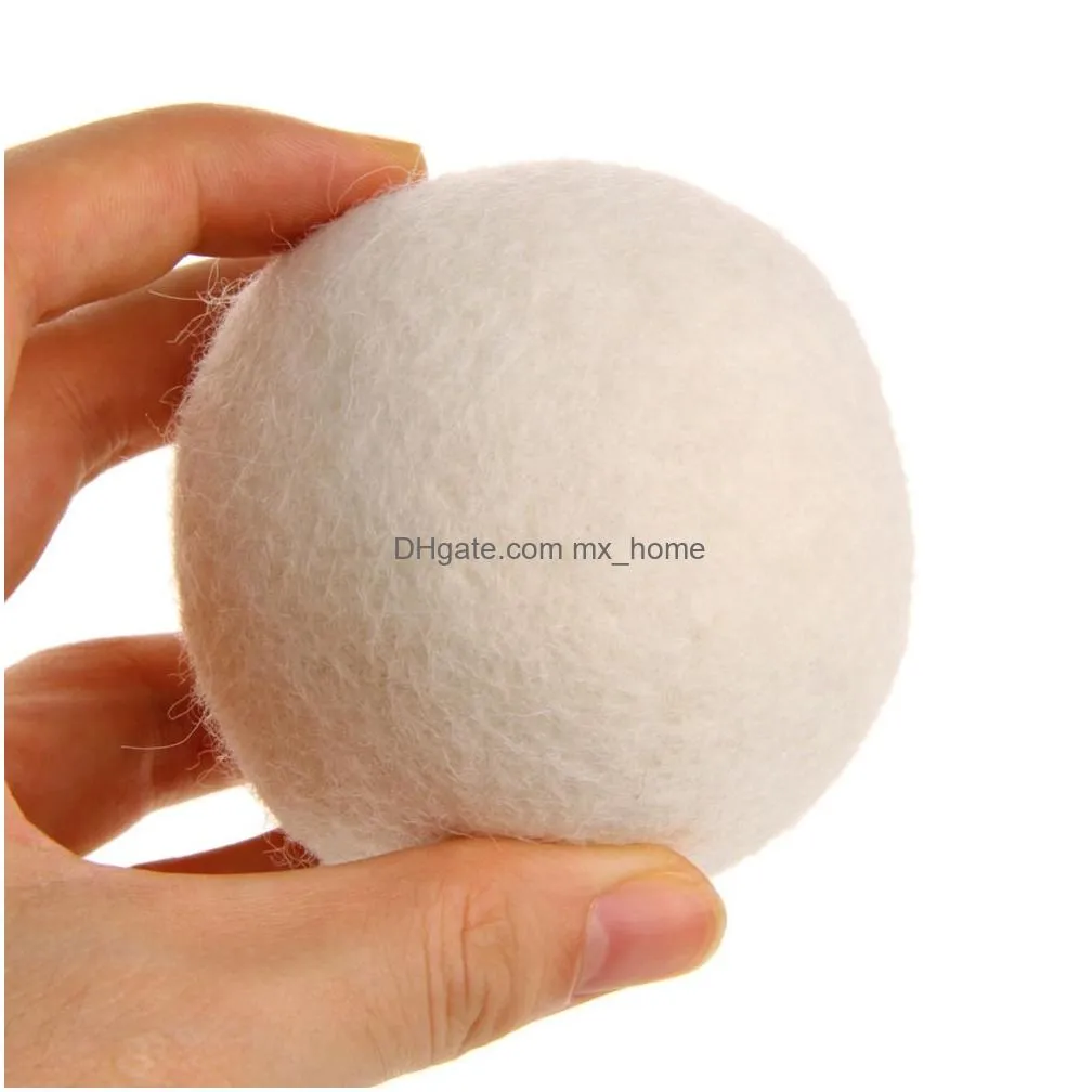 practical laundry clean ball reusable natural organic wool fabric softener dryer balls
