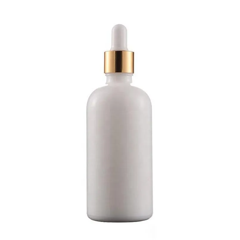 10ml 20ml 30ml 50ml 100ml elegant white porcelain cosmetic glass  oil dropper bottles with eye dropper for e liquid
