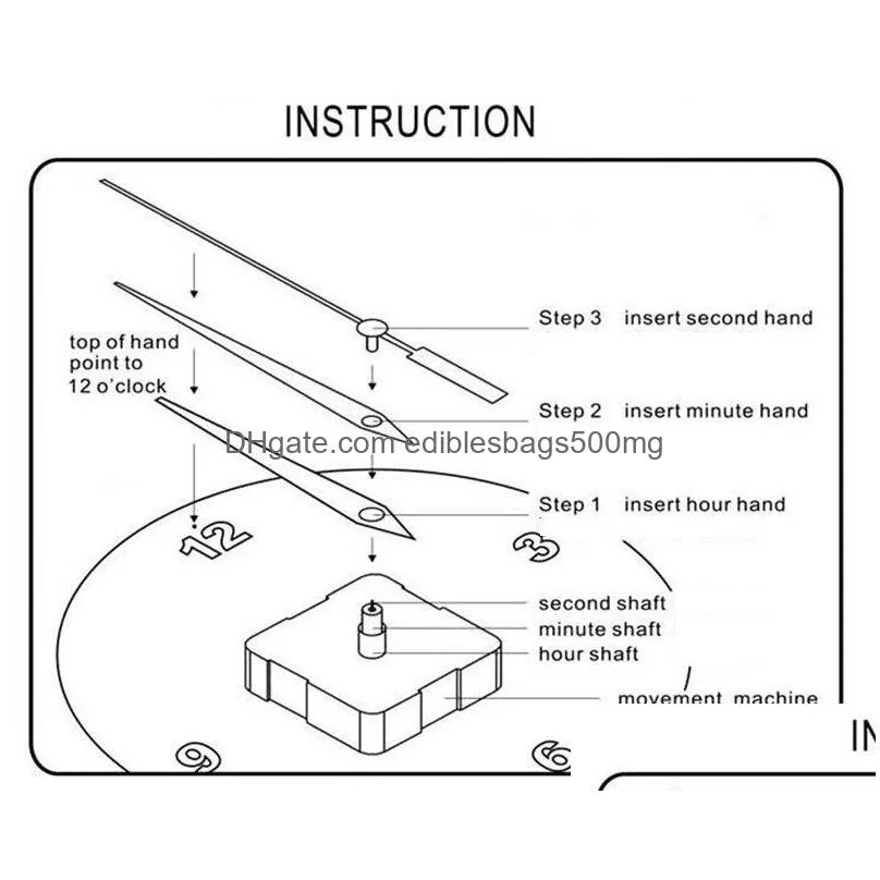 diy quartz clock movement kit black clock accessories spindle mechanism repair with hand sets hanging clock accessory