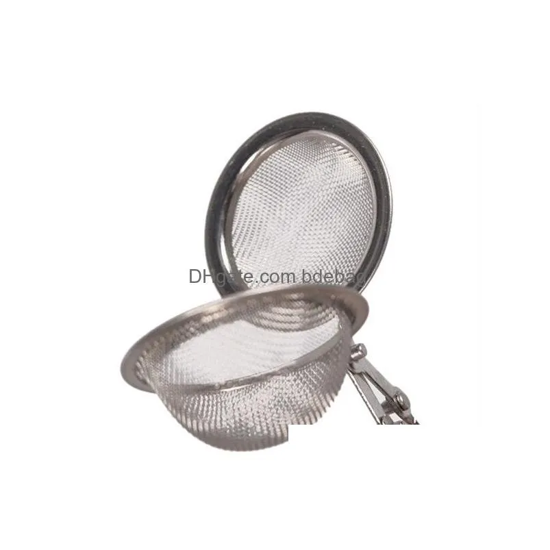 stainless steel tea strainer with handle for loose leaf tea fine mesh tea balls filter infusers