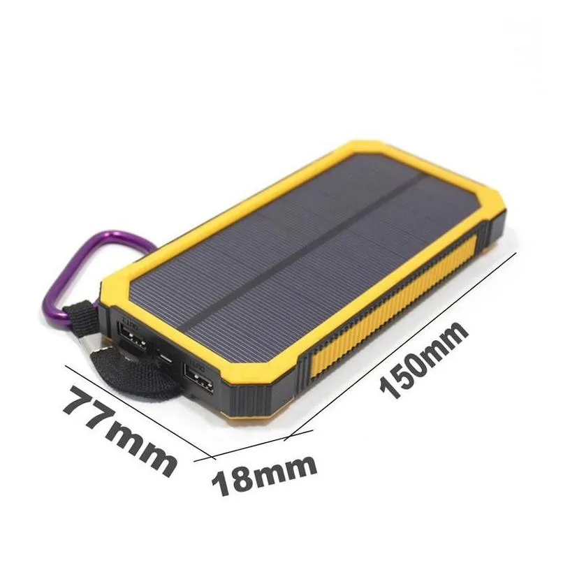 20000mah solar poverbank for xiaomi  lg power bank  battery portable mobile pover