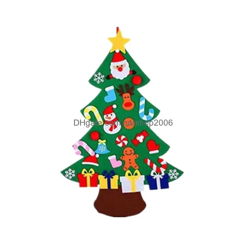 felt christmas tree diy felt handwork christmas tree kids toys gift artificial christmas tree wall decoration baby educational gift