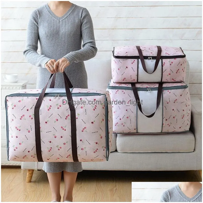 quilt non woven storage bag foldable clothes blanket quilt sweater organizer m/l/xl quilt bag holder