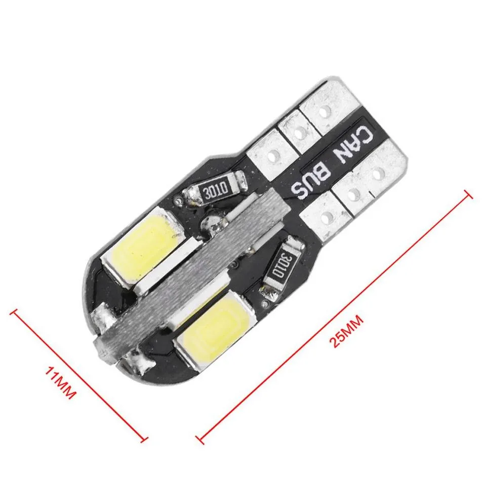 t10 car led interior reading lamp w5w 168 194 auto door lights side marker license plate light led bulb 12v dc warm white