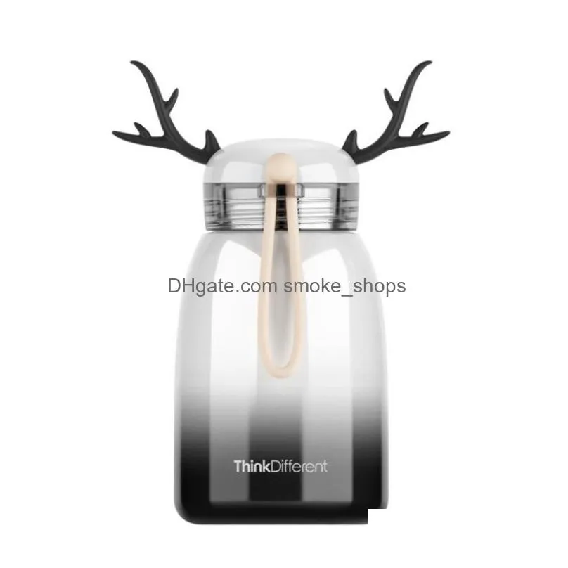 gradient color elk mug portable student couple big belly cups ins creative deers thermos cup christmas gift mugs