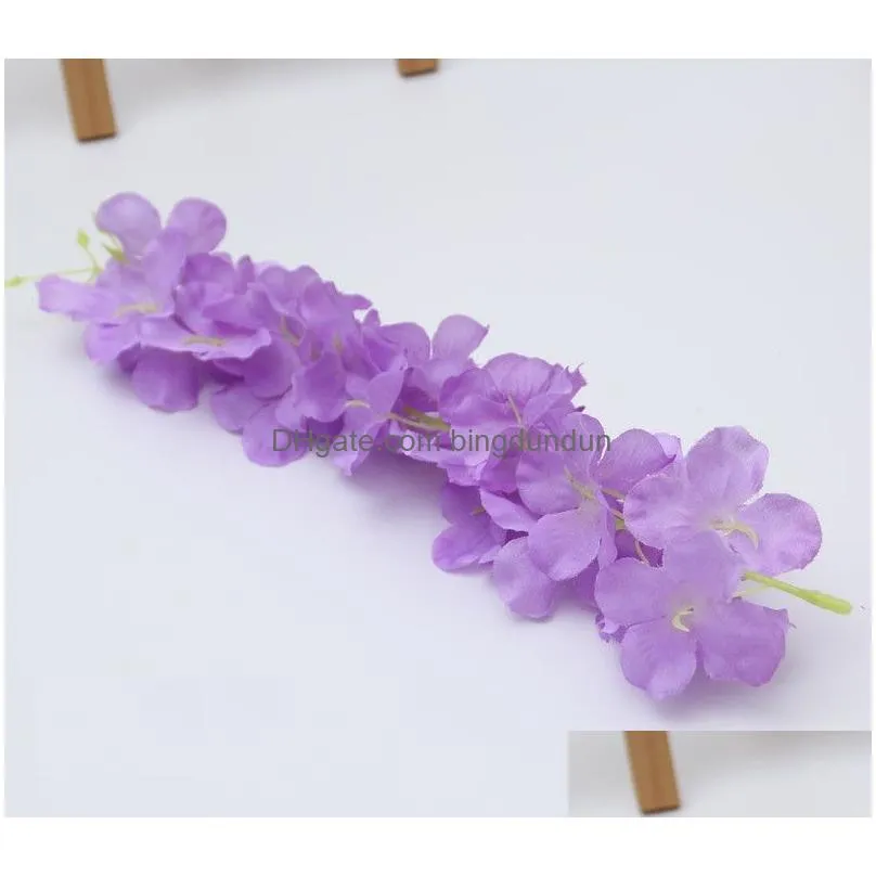 wisteria flower vine 33cm home garden wall hanging diy rattan for hotel holiday wedding party decoration