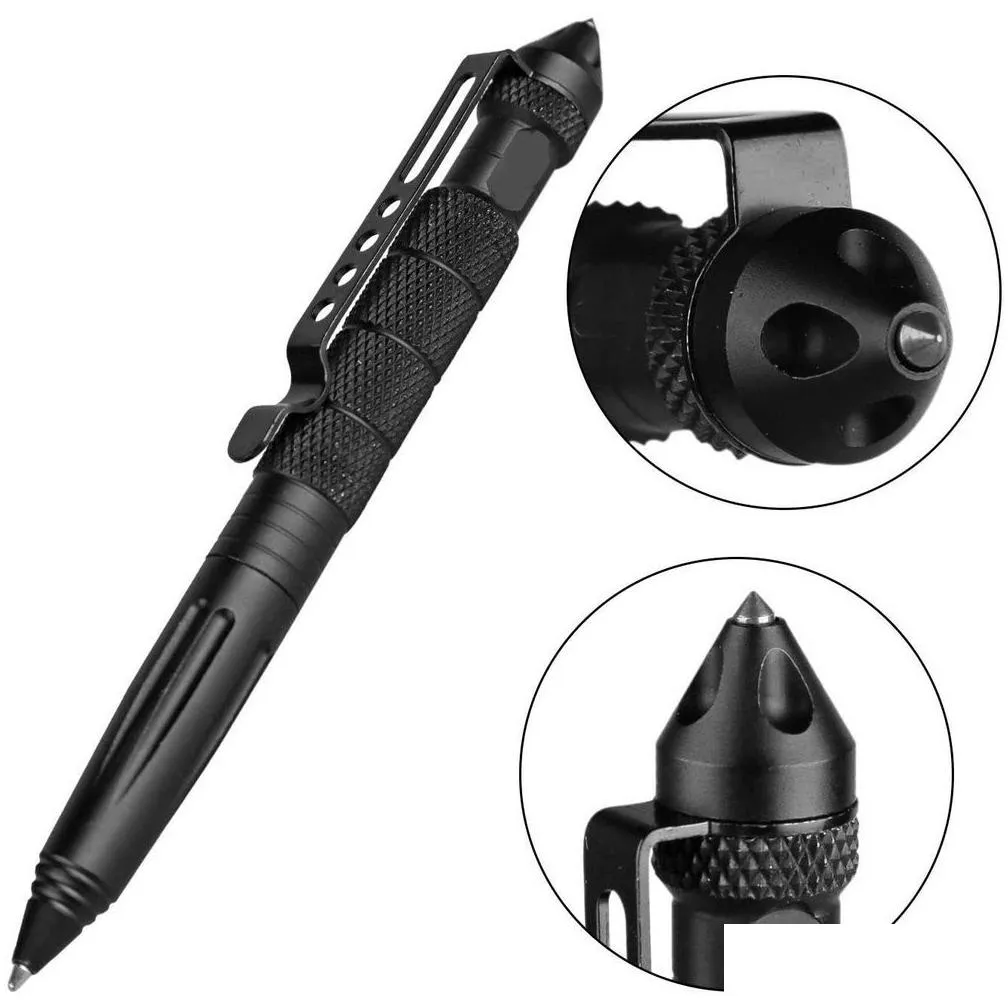 outdoor gadgets tactical pen multifunction self defense aluminum alloy emergency glass breaker outdoor edc security survival tool