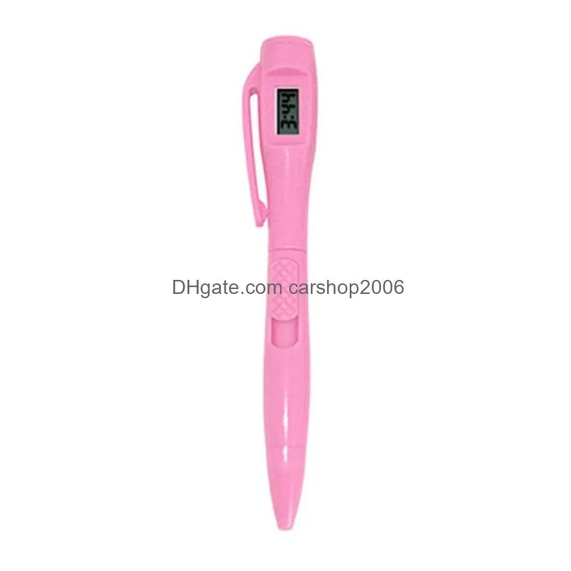 ballpoint pen with electronic watch student officer test exam pens school stationery supplies