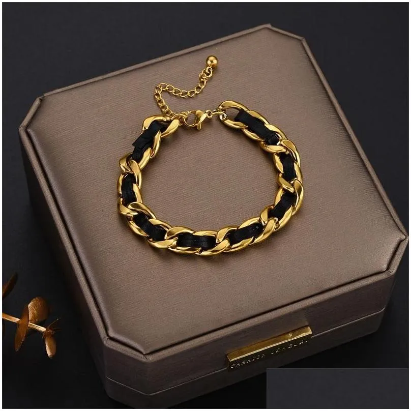 charm bracelets luxury stainless steel bracelet bangle 18 k tarnish bracelet for women pulseras mujer summercharm